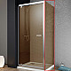 Купить Душевая стенка Radaway Twist S 100 382013-08 профиль Хром стекло коричневое в магазине сантехники Santeh-Crystal.ru