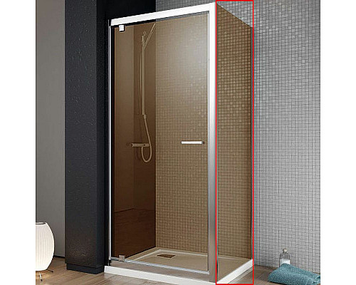 Приобрести Душевая стенка Radaway Twist S 80 382011-08 профиль Хром стекло коричневое в магазине сантехники Santeh-Crystal.ru