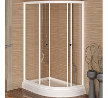 Душевой уголок Radomir 120x80 L 1-03-1-1-0-0080 с поддоном профиль Белый стекло прозрачное