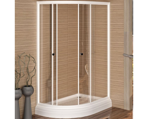 Заказать Душевой уголок Radomir 120x80 R 1-03-1-2-0-0080 с поддоном профиль Белый стекло прозрачное в магазине сантехники Santeh-Crystal.ru