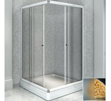 Душевой уголок Radomir 100x90 R 1-03-1-2-0-1211 с поддоном профиль Белый стекло матовое