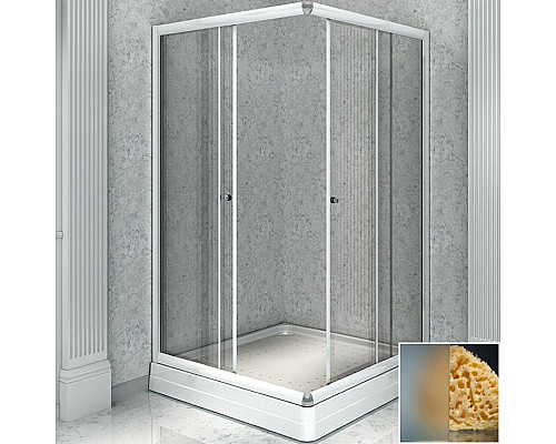 Заказать Душевой уголок Radomir 110x90 L 1-03-1-1-0-1221 с поддоном профиль Белый стекло матовое в магазине сантехники Santeh-Crystal.ru