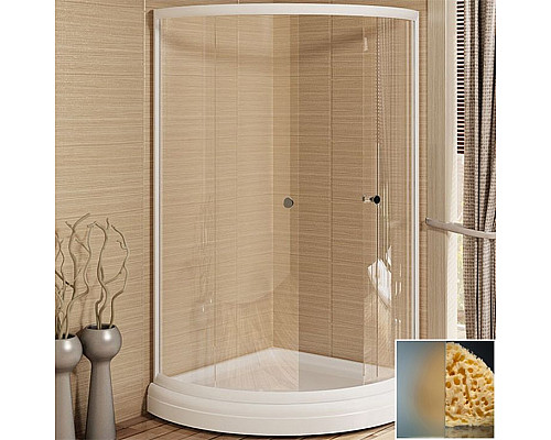 Заказать Душевой уголок Radomir 110x110 1-09-1-0-0-0051 профиль Белый стекло матовое в магазине сантехники Santeh-Crystal.ru