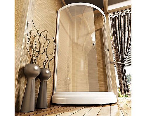 Приобрести Душевой уголок Radomir 110x110 1-09-1-0-0-0050 профиль Белый стекло прозрачное в магазине сантехники Santeh-Crystal.ru