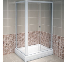 Душевой уголок Radomir Верчелли 121x84 R 1-03-1-2-0-0120 с поддоном профиль Белый стекло прозрачное