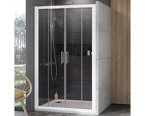 Приобрести Душевая дверь Ravak 10° 10DP4 120 0ZKG0100Z1 профиль Белый стекло Transparent в магазине сантехники Santeh-Crystal.ru