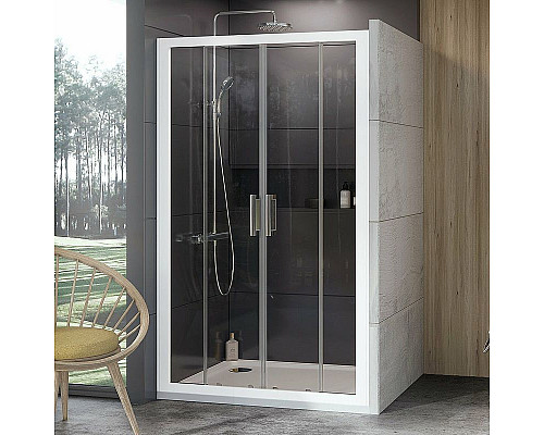 Приобрести Душевая дверь Ravak 10° 10DP4 120 0ZKG0100Z1 профиль Белый стекло Transparent в магазине сантехники Santeh-Crystal.ru