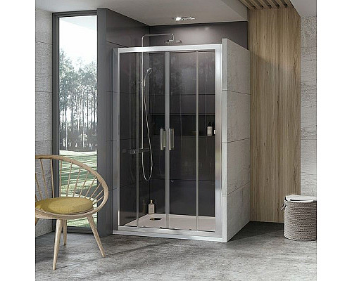 Заказать Душевая дверь Ravak 10° 10DP4 120 0ZKG0U00Z1 профиль Сатин стекло Transparent в магазине сантехники Santeh-Crystal.ru