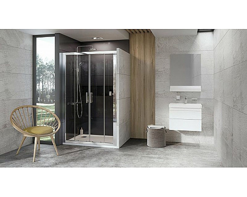 Заказать Душевая дверь Ravak 10° 10DP4 130 0ZKJ0C00Z1 профиль Хром стекло Transparent в магазине сантехники Santeh-Crystal.ru