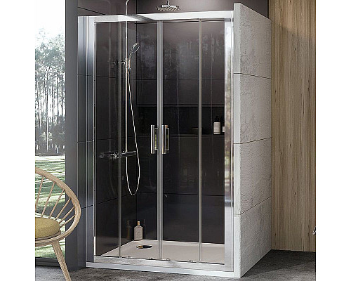 Приобрести Душевая дверь Ravak 10° 10DP4 190 0ZKL0C00Z1 профиль Хром стекло Transparent в магазине сантехники Santeh-Crystal.ru