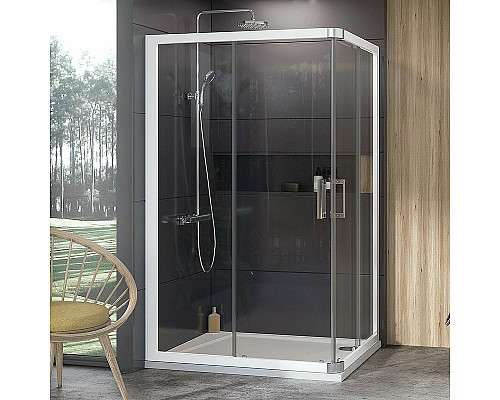 Купить Душевая дверь Ravak 10° 10RV2K-80 1ZJ40100Z1 профиль Белый стекло Transparent в магазине сантехники Santeh-Crystal.ru