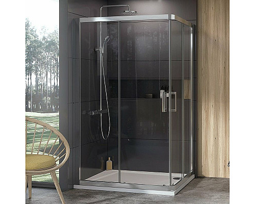 Купить Душевая дверь Ravak 10° 10RV2K-80 1ZJ40U00Z1 профиль Сатин стекло Transparent в магазине сантехники Santeh-Crystal.ru