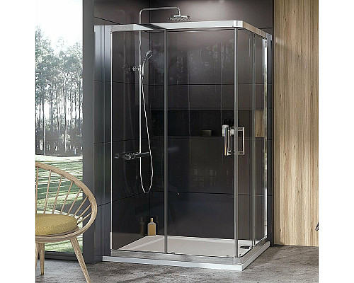 Купить Душевая дверь Ravak 10° 10RV2K-80 1ZJ40C00Z1 профиль Хром стекло Transparent в магазине сантехники Santeh-Crystal.ru