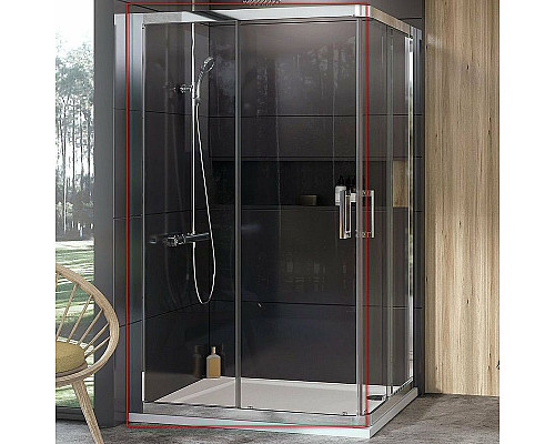 Купить Душевая дверь Ravak 10° 10RV2K-80 1ZJ40C00Z1 профиль Хром стекло Transparent в магазине сантехники Santeh-Crystal.ru