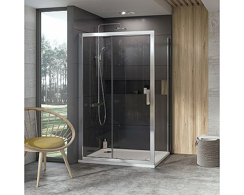 Приобрести Душевая стенка Ravak 10° 10PS-90 9UV70U00Z1 профиль Сатин стекло Transparent в магазине сантехники Santeh-Crystal.ru