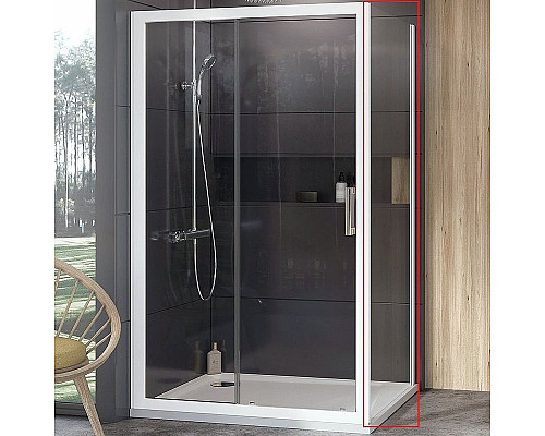 Купить Душевая стенка Ravak 10° 10PS-90 9UV70100Z1 профиль Белый стекло Transparent в магазине сантехники Santeh-Crystal.ru