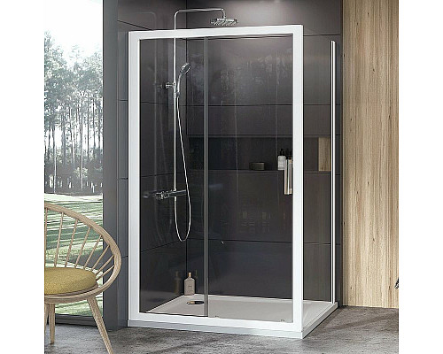 Купить Душевая стенка Ravak 10° 10PS-90 9UV70100Z1 профиль Белый стекло Transparent в магазине сантехники Santeh-Crystal.ru