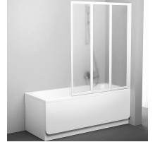 Шторка на ванну Ravak Behappy VS3 130 795V0100ZG профиль Белый стекло Grape