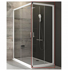 Душевая дверь Ravak Blix BLRV2К-80 1XV40100Z1 профиль Белый стекло Transparent