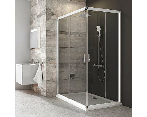 Заказать Душевая дверь Ravak Blix BLRV2К-90 1XV70100Z1 профиль Белый стекло Transparent в магазине сантехники Santeh-Crystal.ru