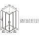Заказать Душевой уголок Ravak Blix Slim BLSRV2-90 90x90 X1LM70C00Z1 профиль Хром стекло Transparent в магазине сантехники Santeh-Crystal.ru