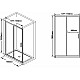 Приобрести Душевая дверь Ravak Blix Slim BLSDP2-110 X0PMD0C00Z1 профиль Хром стекло Transparent в магазине сантехники Santeh-Crystal.ru