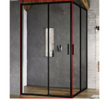 Душевая дверь Ravak Blix Slim BLSRV2K-120 X1XMG0300Z1 профиль Черный матовый стекло Transparent