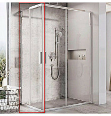 Душевая дверь Ravak Blix Slim BLSRV2K-80 X1XM40C00Z1 профиль Хром стекло Transparent