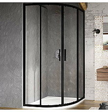 Душевой уголок Ravak Blix BLSCP4-80 80х80 X3BM40300Z1 профиль Черный стекло Transparent