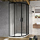 Купить Душевой уголок Ravak Blix BLSCP4-90 90x90 X3BM70300Z1 профиль Черный стекло Transparent в магазине сантехники Santeh-Crystal.ru
