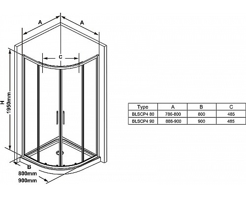 Santeh-Crystal.ru: Душевой уголок Ravak Blix BLSCP4-90 90x90 X3BM70300Z1 профиль Черный стекло Transparent Купить Душевой уголок Ravak Blix BLSCP4-90 90x90 X3BM70300Z1 профиль Черный стекло Transparent в магазине сантехники Santeh-Crystal.ru