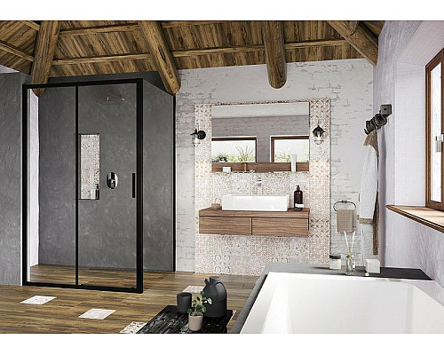 Santeh-Crystal.ru: Душевая стенка Ravak Blix Slim BLSPS-90 X9BM70300Z1 профиль Черный стекло Transparent Приобрести Душевая стенка Ravak Blix Slim BLSPS-90 X9BM70300Z1 профиль Черный стекло Transparent в магазине сантехники Santeh-Crystal.ru