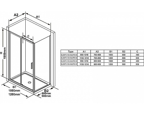 Santeh-Crystal.ru: Душевая стенка Ravak Blix Slim BLSPS-90 X9BM70300Z1 профиль Черный стекло Transparent Приобрести Душевая стенка Ravak Blix Slim BLSPS-90 X9BM70300Z1 профиль Черный стекло Transparent в магазине сантехники Santeh-Crystal.ru