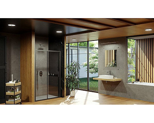 Santeh-Crystal.ru: Душевая дверь Ravak Blix Slim BLSDP2-120 X0PMG0300Z1 профиль Черный матовый стекло Transparent Приобрести Душевая дверь Ravak Blix Slim BLSDP2-120 X0PMG0300Z1 профиль Черный матовый стекло Transparent в магазине сантехники Santeh-Crystal.ru