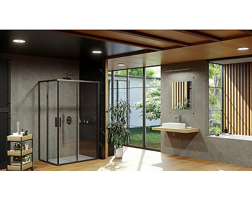 Santeh-Crystal.ru: Душевая дверь Ravak Blix Slim BLSRV2K-80 X1XM40300Z1 профиль Черный стекло Transparent Купить Душевая дверь Ravak Blix Slim BLSRV2K-80 X1XM40300Z1 профиль Черный стекло Transparent в магазине сантехники Santeh-Crystal.ru
