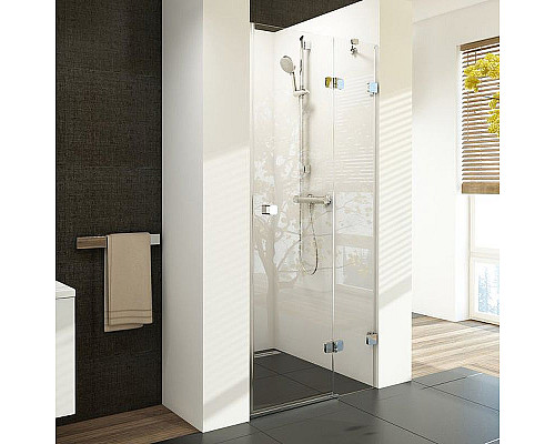 Купить Душевая дверь Ravak Brilliant BSD2-90 A R 0UP7AA00Z1 профиль Хром стекло Transparent в магазине сантехники Santeh-Crystal.ru