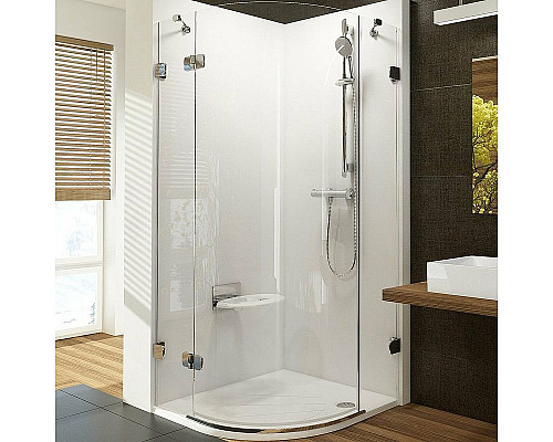 Приобрести Душевой уголок Ravak Brilliant BSKK3-100 100х100 L 3ULAAA00Y1 профиль Хром стекло Transparent в магазине сантехники Santeh-Crystal.ru