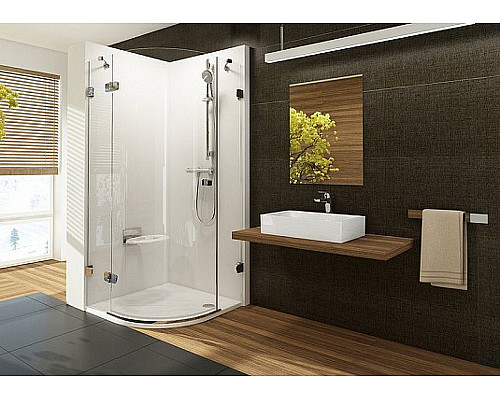 Приобрести Душевой уголок Ravak Brilliant BSKK3-100 100х100 L 3ULAAA00Y1 профиль Хром стекло Transparent в магазине сантехники Santeh-Crystal.ru