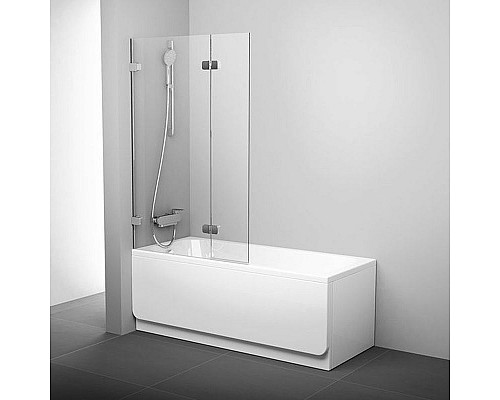 Santeh-Crystal.ru: Шторка на ванну Ravak Brilliant BVS2-100 L 7ULA0A00Z1 профиль Хром стекло Transparent Купить Шторка на ванну Ravak Brilliant BVS2-100 L 7ULA0A00Z1 профиль Хром стекло Transparent в магазине сантехники Santeh-Crystal.ru