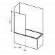 Купить Шторка на ванну Ravak Brilliant BVS1-80 7U840A00Z1 профиль Хром стекло Transparent в магазине сантехники Santeh-Crystal.ru