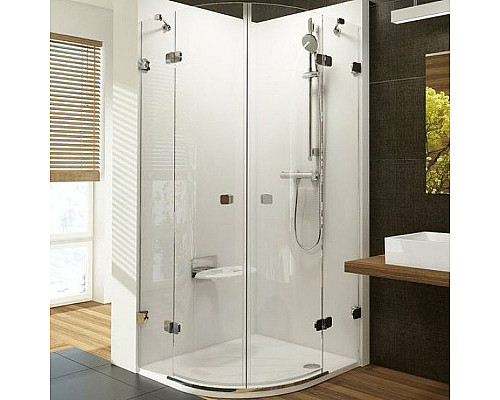 Купить Душевой уголок Ravak Brilliant BSKK4-80 80х80 3U244A00Y1 профиль Хром стекло Transparent в магазине сантехники Santeh-Crystal.ru