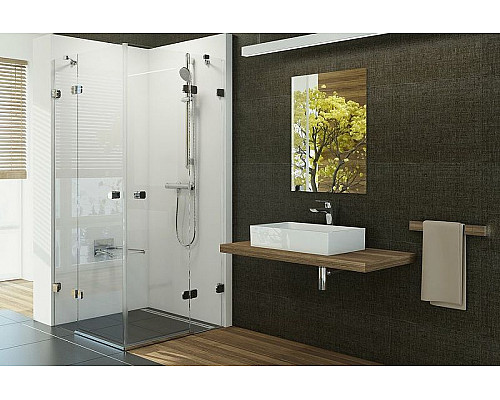 Заказать Душевой уголок Ravak Brilliant BSRV4-80 80х80 1UV44A00Z1 профиль Хром стекло Transparent в магазине сантехники Santeh-Crystal.ru