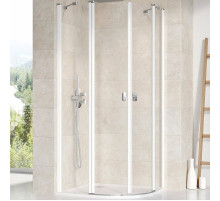 Душевой уголок Ravak Chrome CSKK4 80x80 3Q140100Z1 профиль Белый стекло Transparent