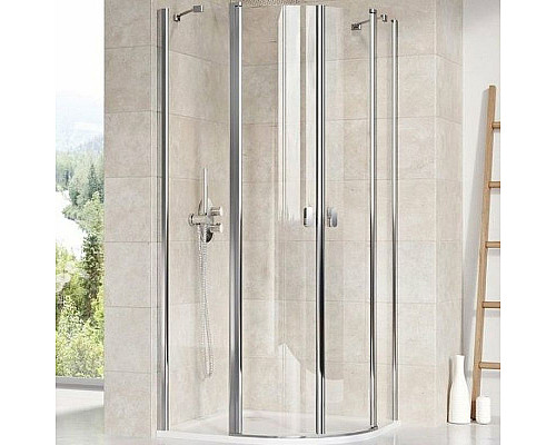 Заказать Душевой уголок Ravak Chrome CSKK4 80x80 3Q140C00Z1 профиль Хром стекло Transparent в магазине сантехники Santeh-Crystal.ru