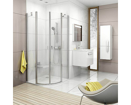 Заказать Душевой уголок Ravak Chrome CSKK4 80x80 3Q140C00Z1 профиль Хром стекло Transparent в магазине сантехники Santeh-Crystal.ru