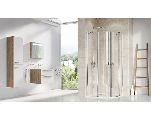 Заказать Душевой уголок Ravak Chrome CSKK4 80x80 3Q140U00Z1 профиль Сатин стекло Transparent в магазине сантехники Santeh-Crystal.ru