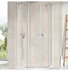 Душевой уголок Ravak Chrome CSKK4 80x80 3Q140U00Z1 профиль Сатин стекло Transparent