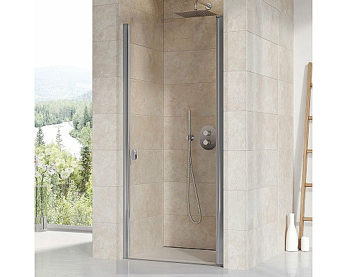 Приобрести Душевая дверь Ravak Chrome CSD1-80 0QV40C00Z1 профиль Хром стекло Transparent в магазине сантехники Santeh-Crystal.ru