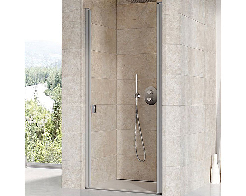 Купить Душевая дверь Ravak Chrome CSD1-80 0QV40U00Z1 профиль Сатин стекло Transparent в магазине сантехники Santeh-Crystal.ru