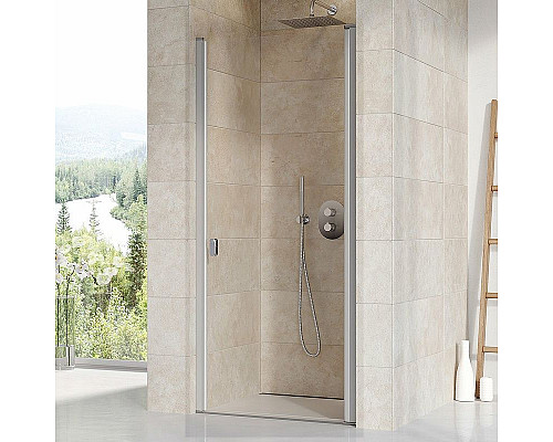 Купить Душевая дверь Ravak Chrome CSD1-90 0QV70U00Z1 профиль Сатин стекло Transparent в магазине сантехники Santeh-Crystal.ru